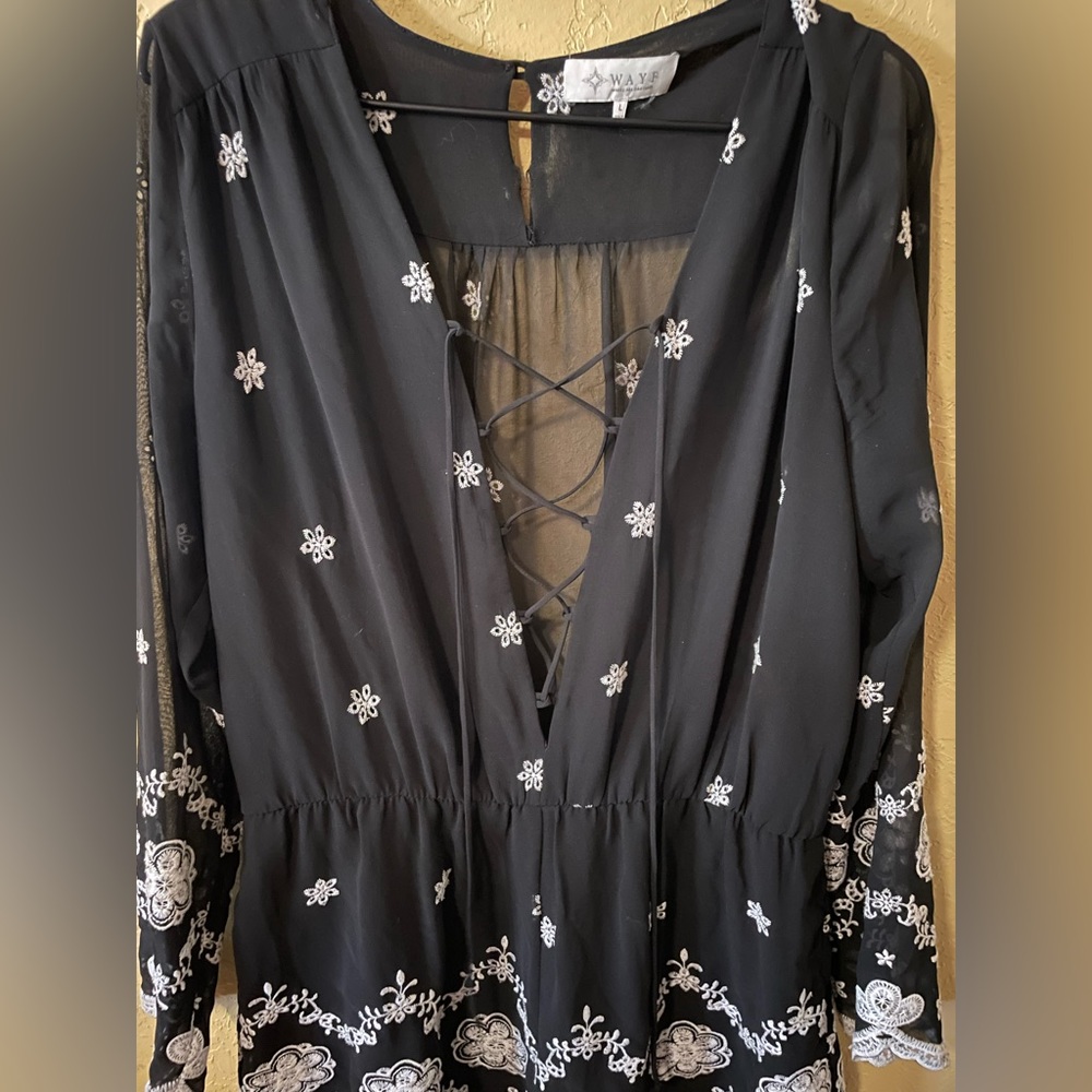 Romper with Floral Details